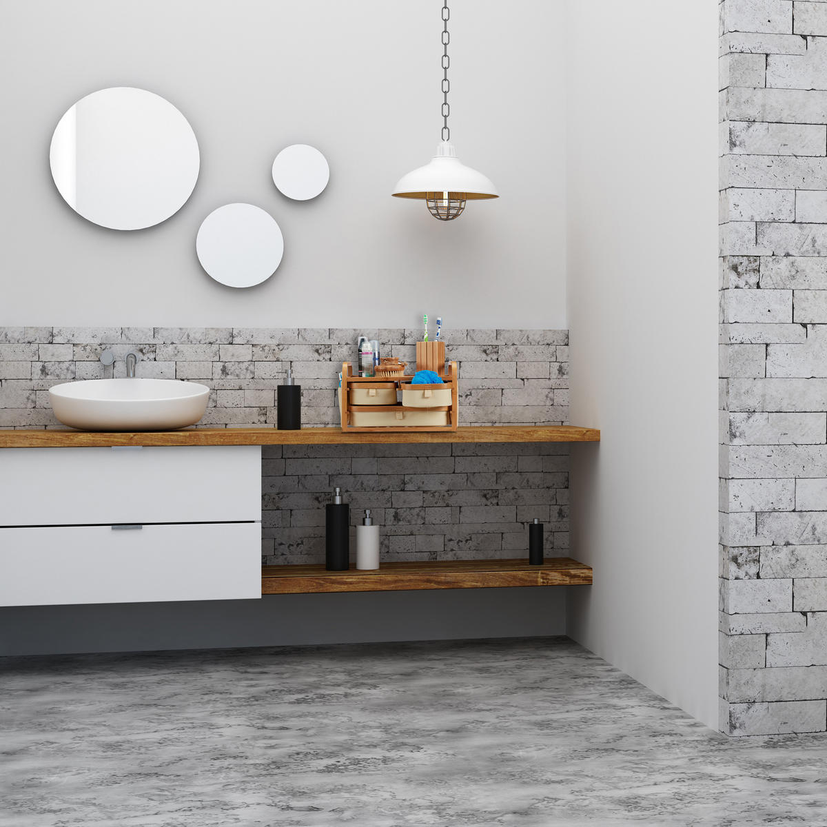 MINI-KOMMODE - Hellbraun, Holz/Textil (34/19/23cm) - Relaxdays