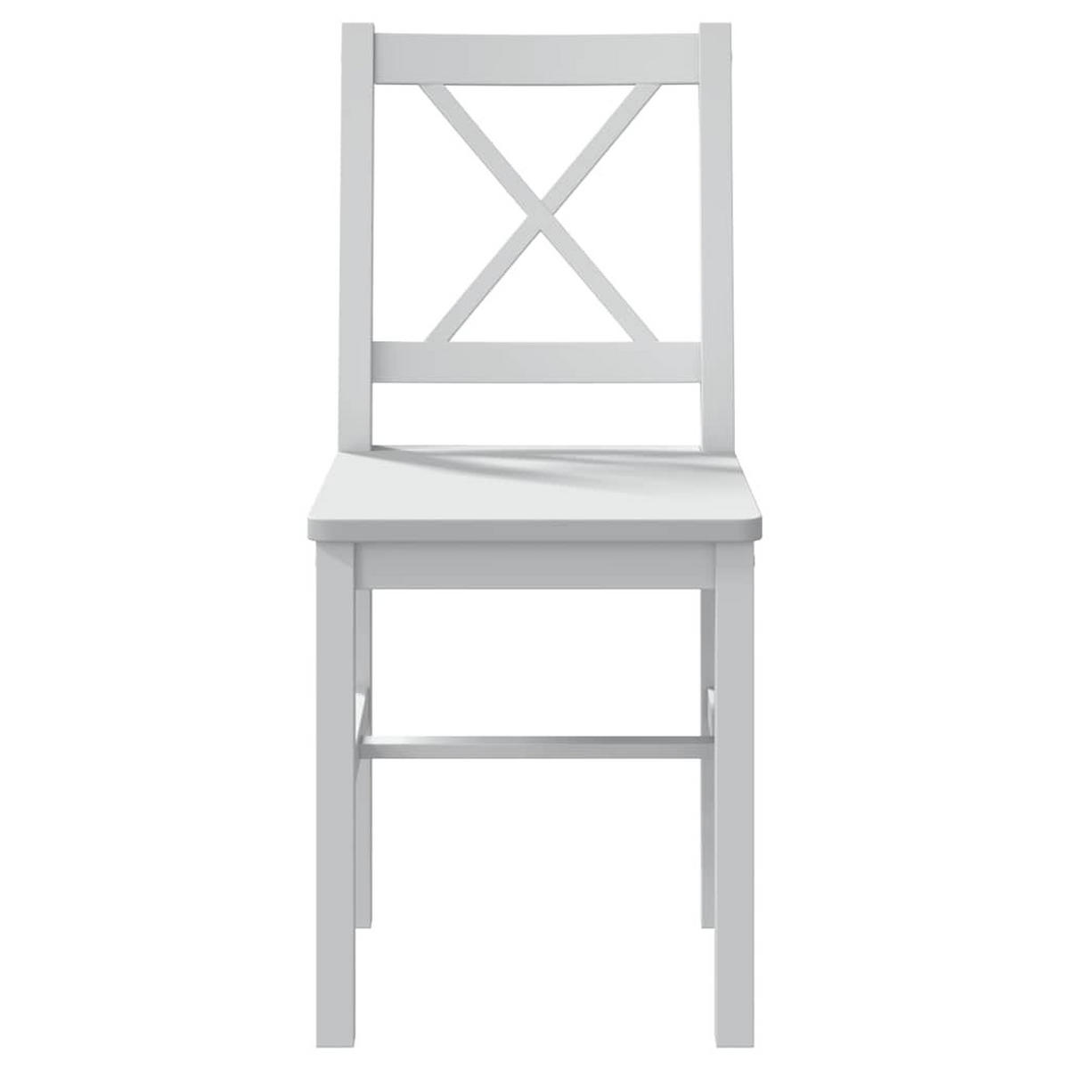 ESSGRUPPE Weiß 5-teilig - Weiß, Holz (108/73/65cm) - vidaXL