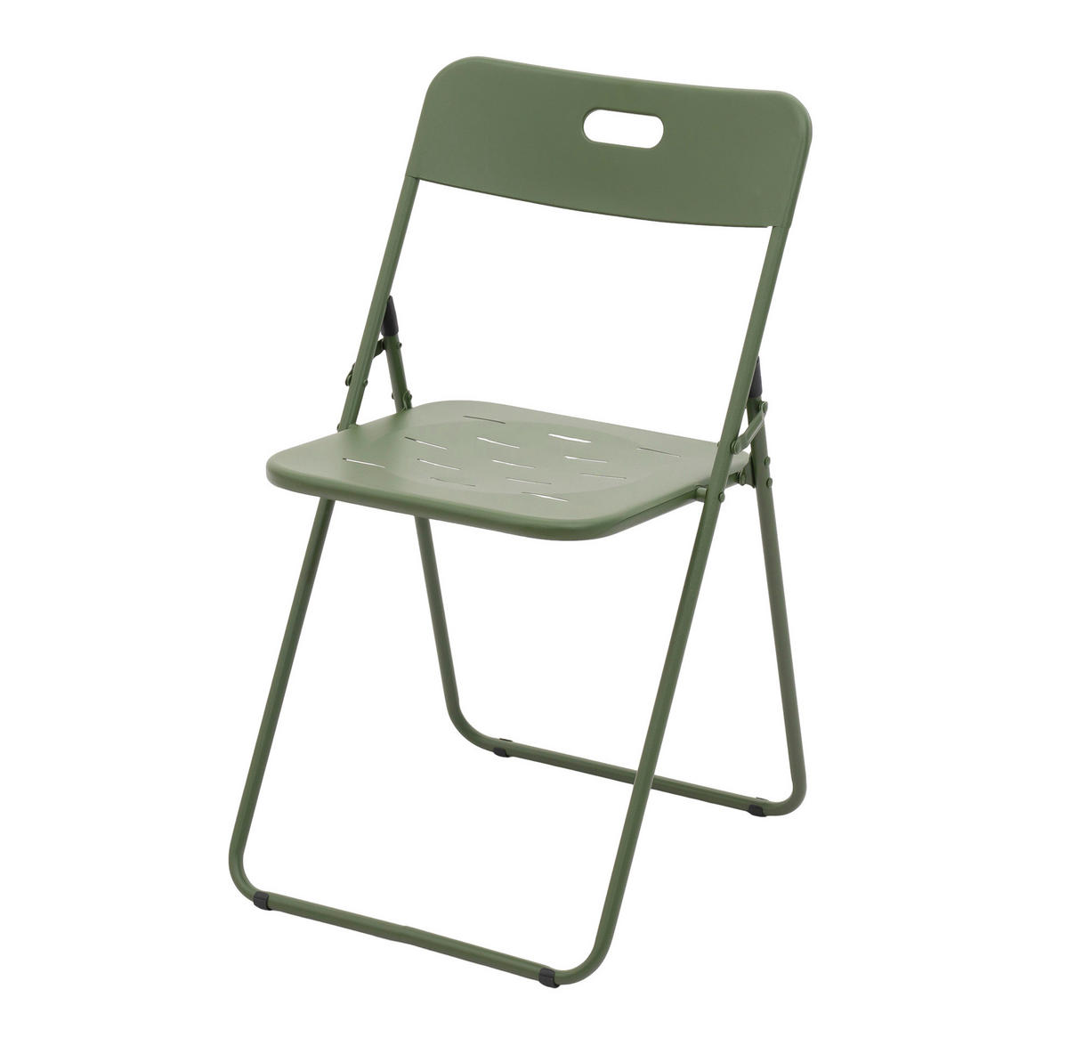 BISTRO-SET 60/60/73 cm mit 2 Klappstühlen, aus Stahl mit E-Coating, platzsparend und pflegeleicht, Grün - Grün, Metall - Redom