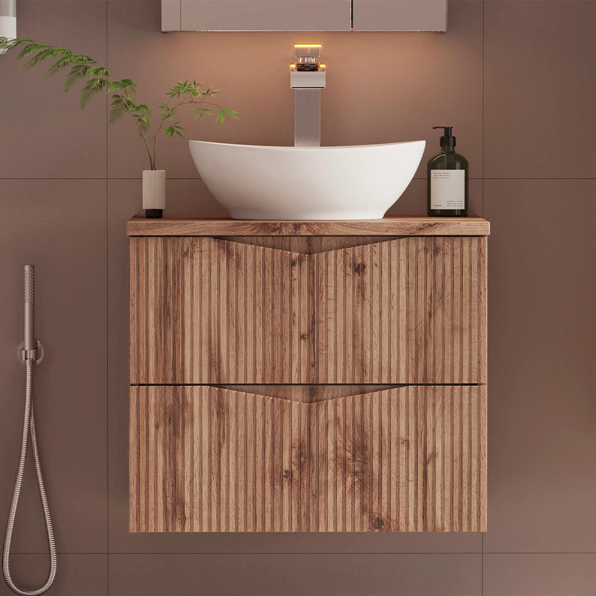 WASCHTISCHUNTERSCHRANK 60cm Tao Holz - Braun, Holzwerkstoff (60/50/46.5cm) - Petits-meubles