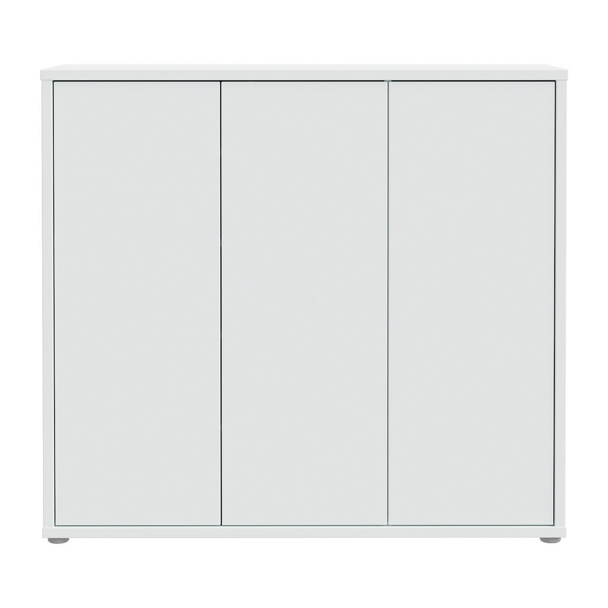 SCHUHKOMMODE - Hellgrau, Holzwerkstoff (109/99/35cm) - home24