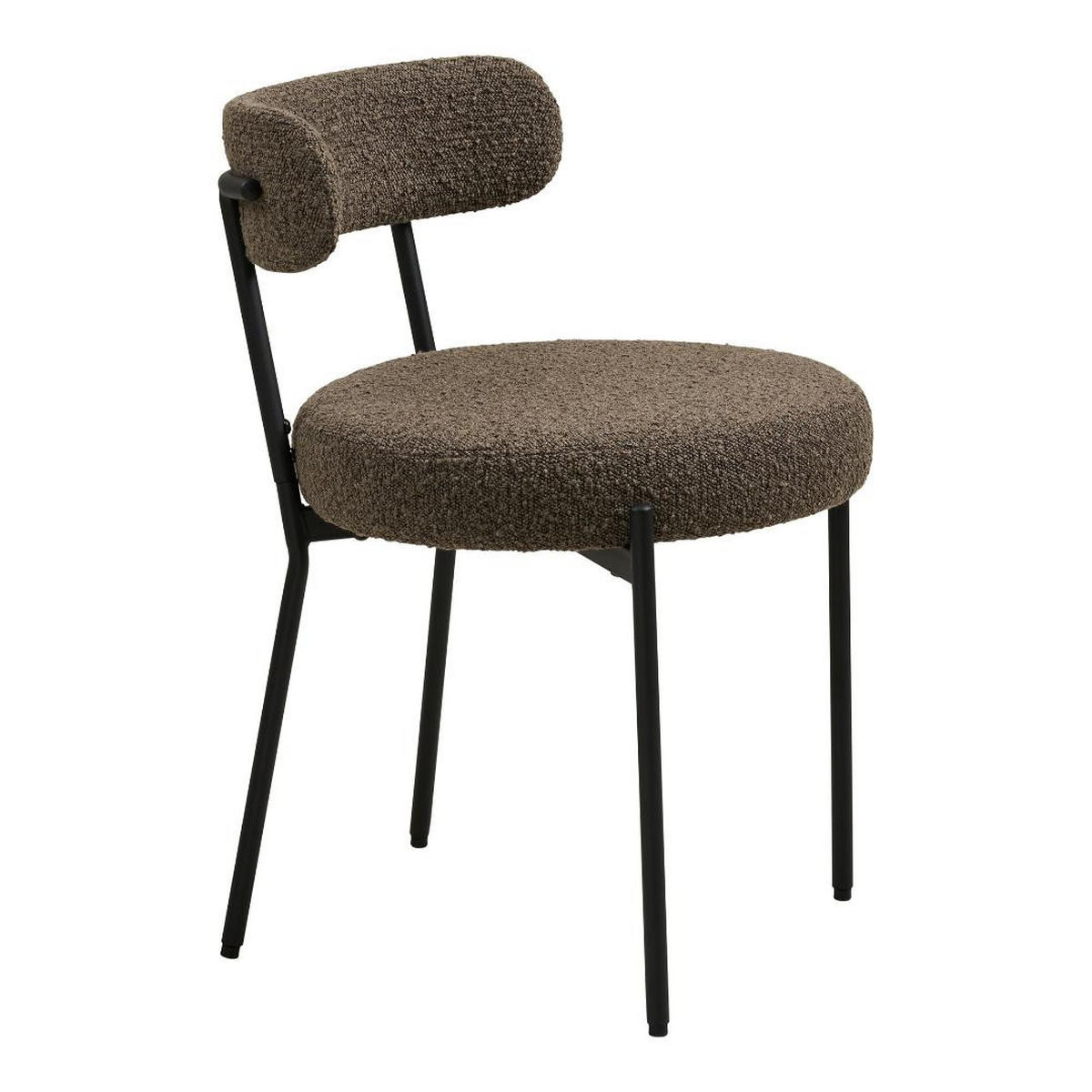 ESSZIMMERSTUHL, Anja, Braun, Metall / Polyester, 50 x 47 x 73 cm - Braun, Textil/Metall (50/73/47cm) - ebuy24