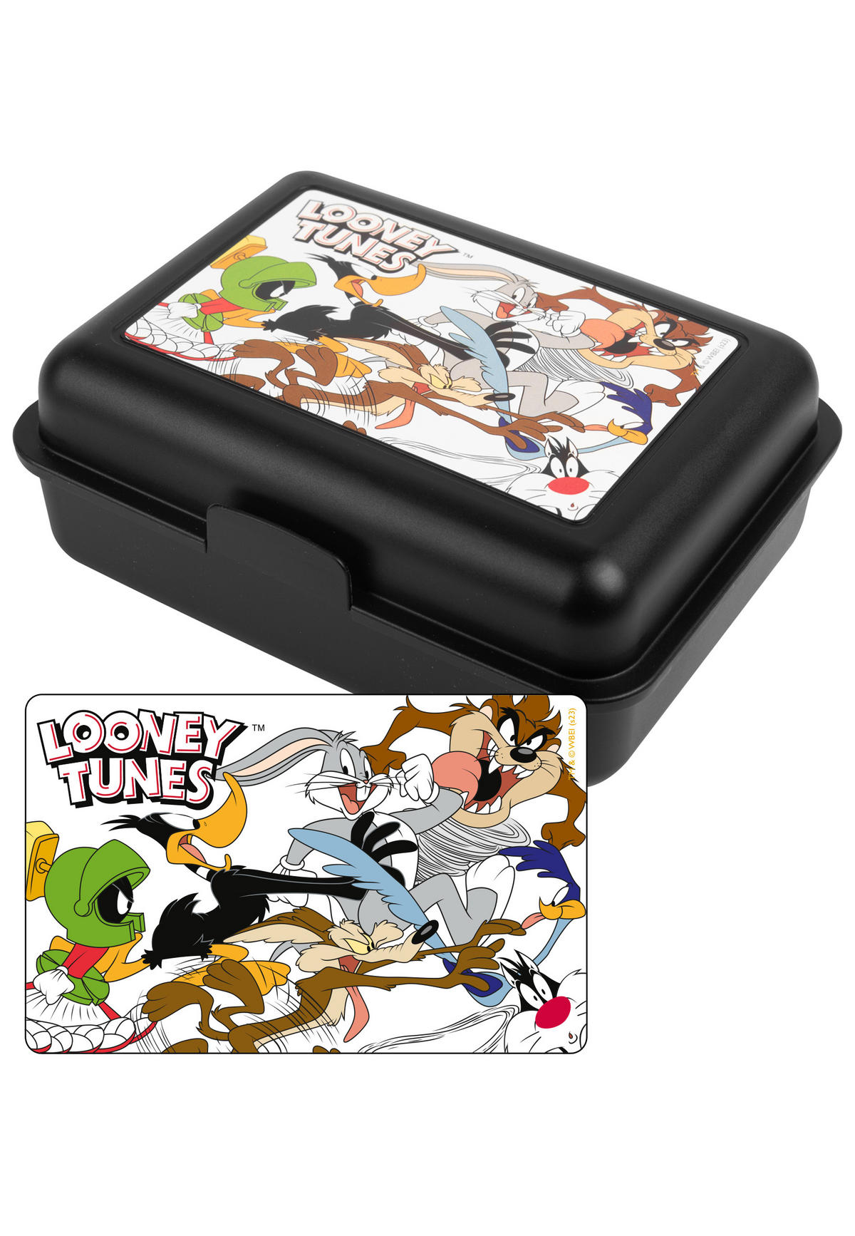 BROTDOSE Looney Tunes Familiy Schwarz 17,5 x 12,8 x 6,9 cm - Schwarz, Kunststoff (17.5/6.9/12.8cm) - Looney Tunes