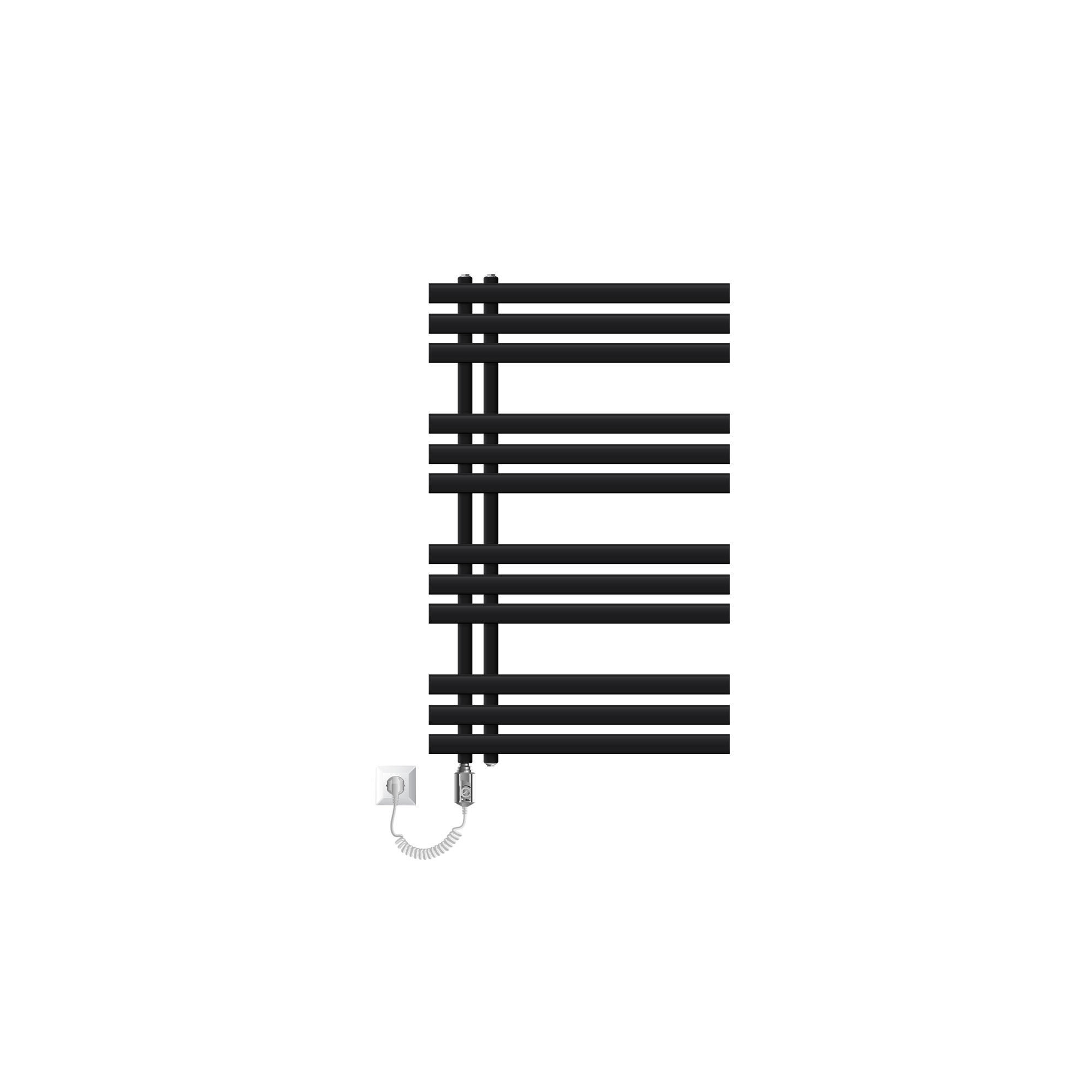 LuxeBath Badheizkörper Schwarz 60x100x3 cm