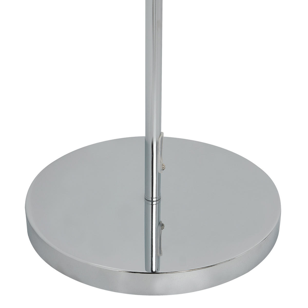 STEHLAMPE Silber/Schwarz Calvillo - Silberfarben/Schwarz, Metall (43/43/153cm) - Beliani