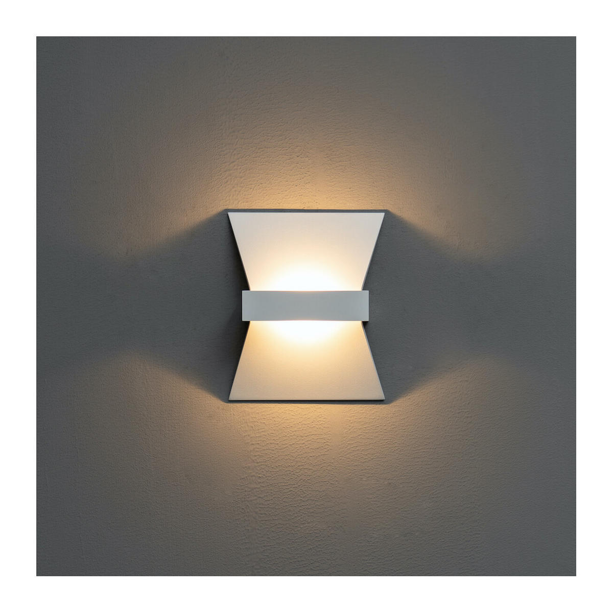 WANDLEUCHTE Senja, Weiß, 18.5cm - Weiß, Metall (6/18.5/16cm) - KOSILUM