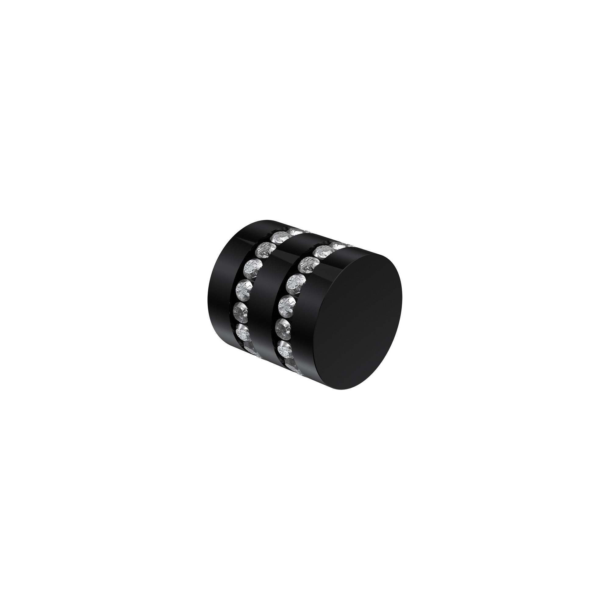 ENDSTÜCKE FÜR GARDINENSTANGEN 20 mm Ø, Estana Schwarz, Packung 2 Stück - Schwarz, Metall (2.6/2.8/2.8cm) - INTERDECO