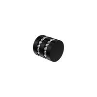 ENDSTÜCKE FÜR GARDINENSTANGEN 20 mm Ø, Estana Schwarz, Packung 2 Stück - Schwarz, Metall (2.6/2.8/2.8cm) - INTERDECO