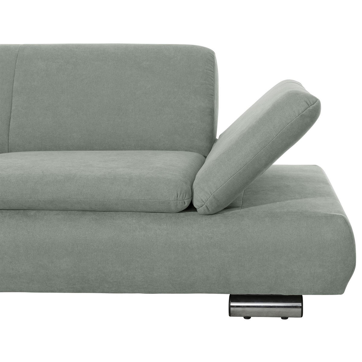 ECKSOFA mit Ottomane links Kaye Flachgewebe hellgrün - Hellgrün, Kunststoff (190/270cm) - 58aufmkessel