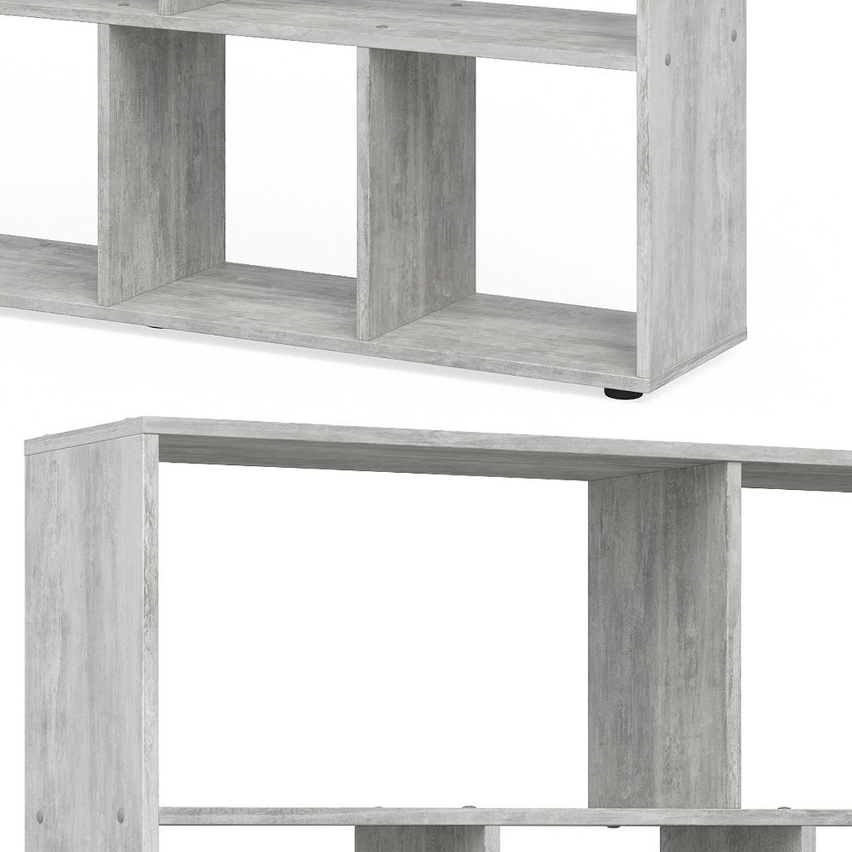 RAUMTEILER Pilar Grau 131.6 x 143 cm - Grau, Holzwerkstoff (131.6/143/29cm) - Vicco