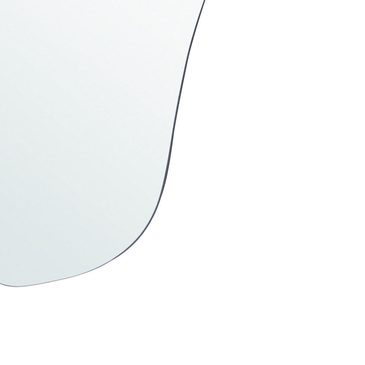 WANDSPIEGEL silber 50/70 cm Falaise - Silberfarben, Glas (50/70/2cm) - Beliani