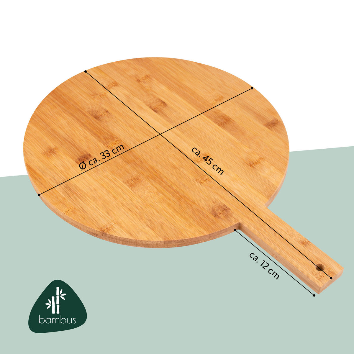 SERVIERBRETT, Bambus - Braun, Holz (33/45/1.5cm) - bremermann