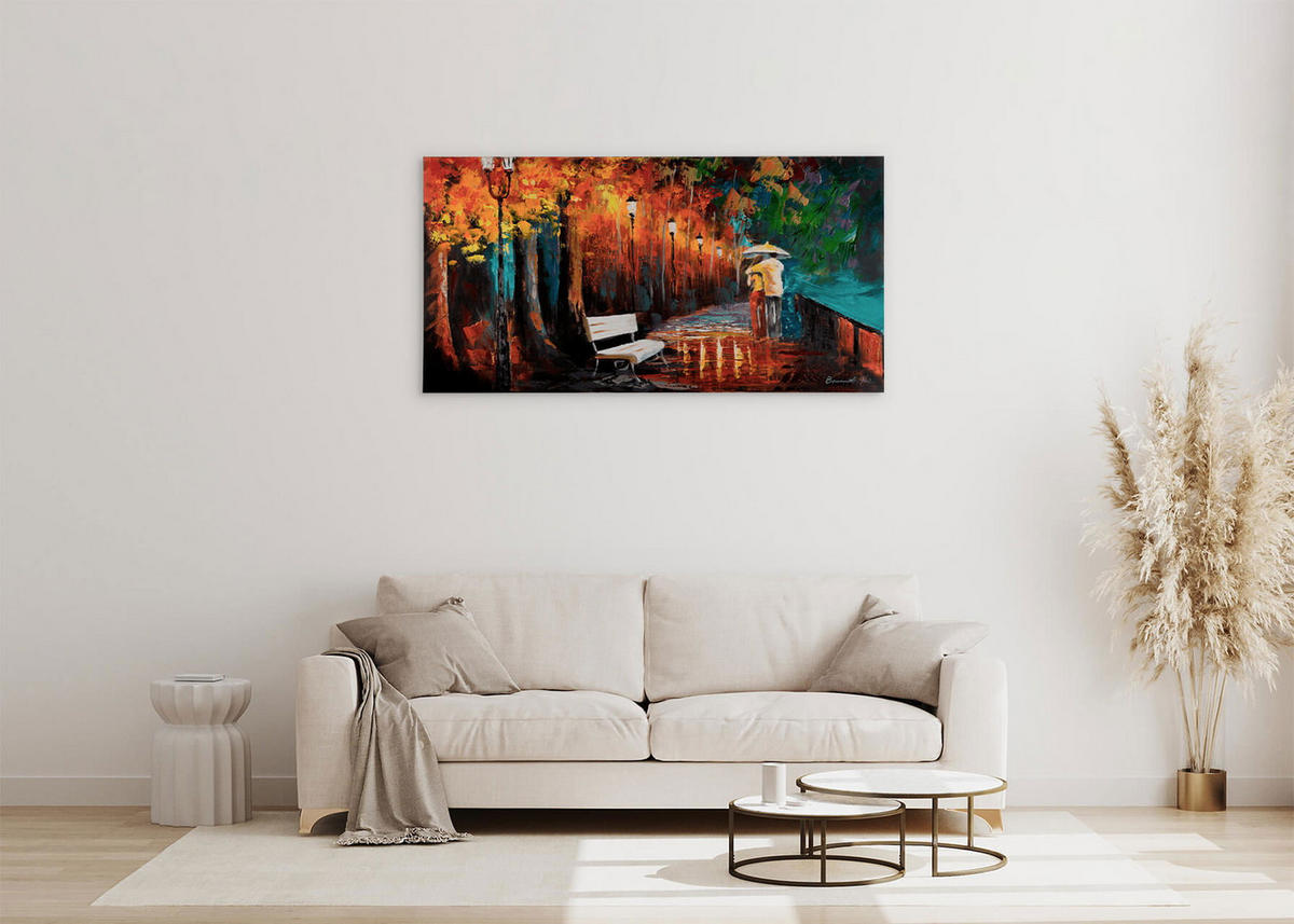 ACRYLBILD HANDGEMALT 120/60 cm - Multicolor/Schwarz, Holz/Textil (2/60cm) - KUNSTLOFT