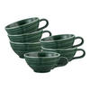 TEETASSEN Terra Perlgrau 140 ml 6er Set - Grün, Keramik (0.14L) - Seltmann Weiden