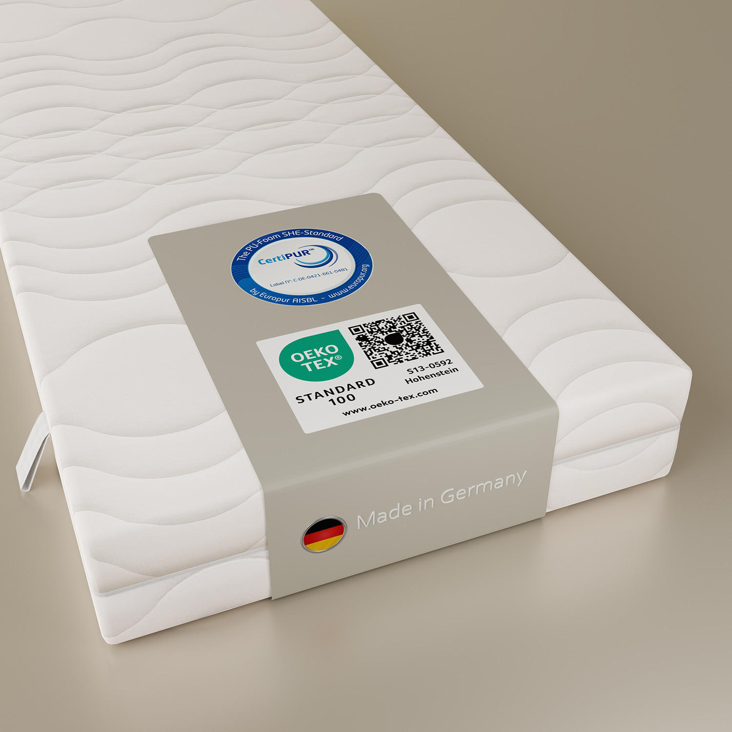 GEL-KALTSCHAUMMATRATZE Ortho Dynamic 200x200 Höhe 19cm, 7-Zonen H2/H3 (2er Set bestehend aus 2x 100x200) - Weiß, Textil (200/200cm) - Sleepneo