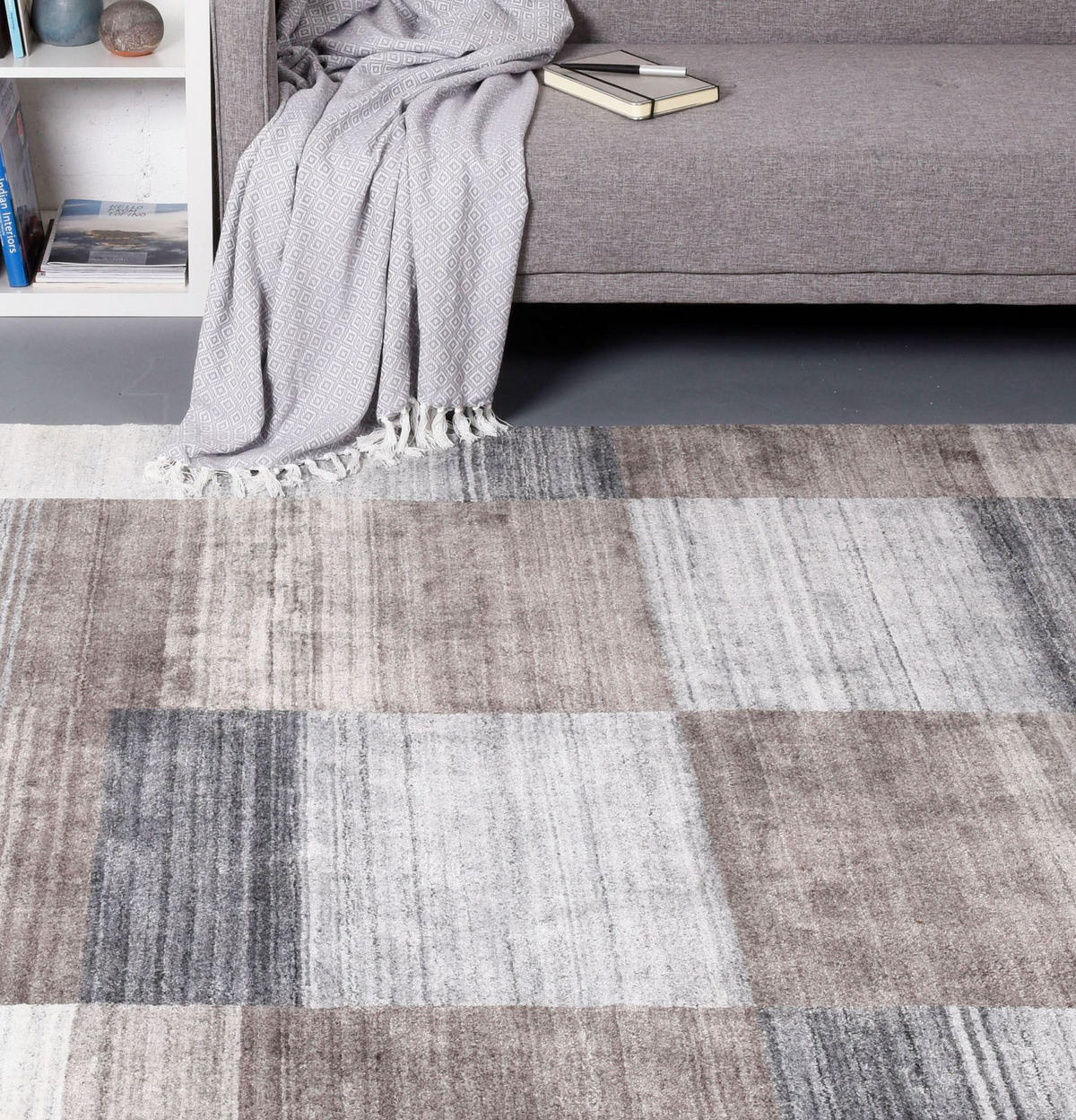 VISKOSETEPPICH Montana Luxury 170x240 cm - Braun, Textil (170/240cm) - THEKO