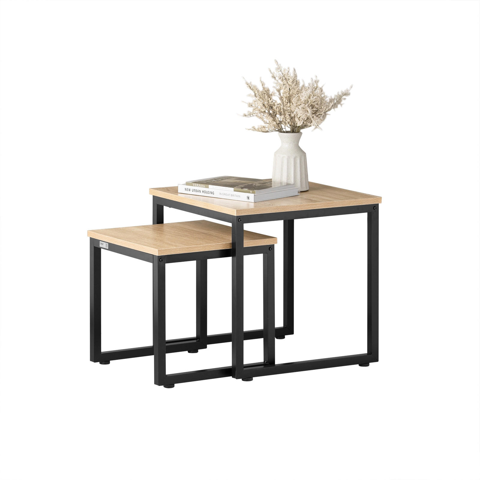 SoBuy SADA 2 KONFERENČNÍCH STOLKŮ 50x50x46cm Industriální