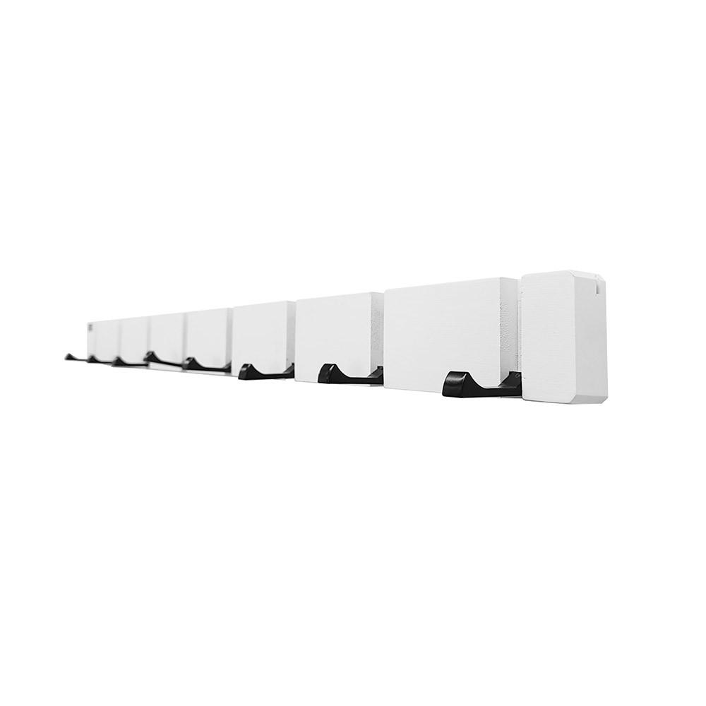 GARDEROBENLEISTE HOOK - Ausstattung: 8 Haken, Farbe: Weiß - Weiß, Holz (82/5.5/2cm) - Home Deluxe