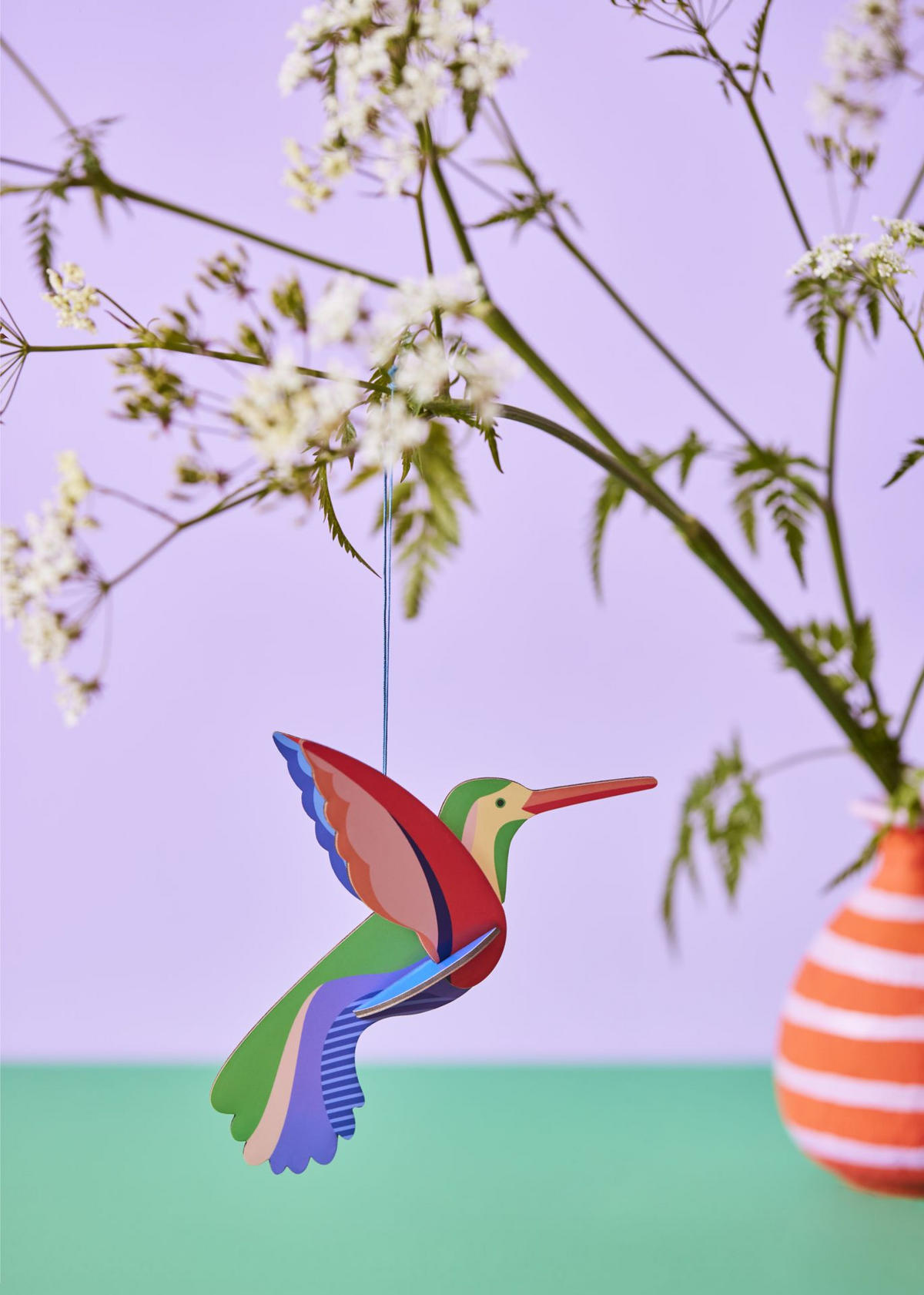 WANDSKULPTUR Bunt 3,5/11,5 cm - Multicolor, Wellpappe (3.5/11.5/13cm) - KUNSTLOFT