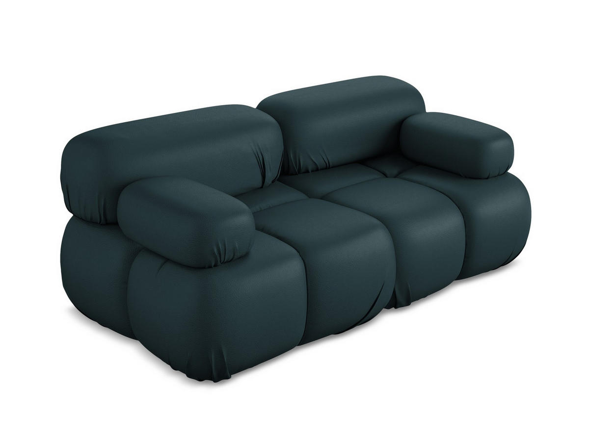 2-SITZER-SOFA Kunstleder Blau - Blau/Petrol, Leder/Kunststoff (190/70/96cm) - Makamii