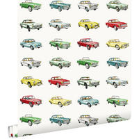 TAPETE Oldtimer 53 cm x 10.05 m - Rot, Papier (53/0.1cm) - ESTAhome