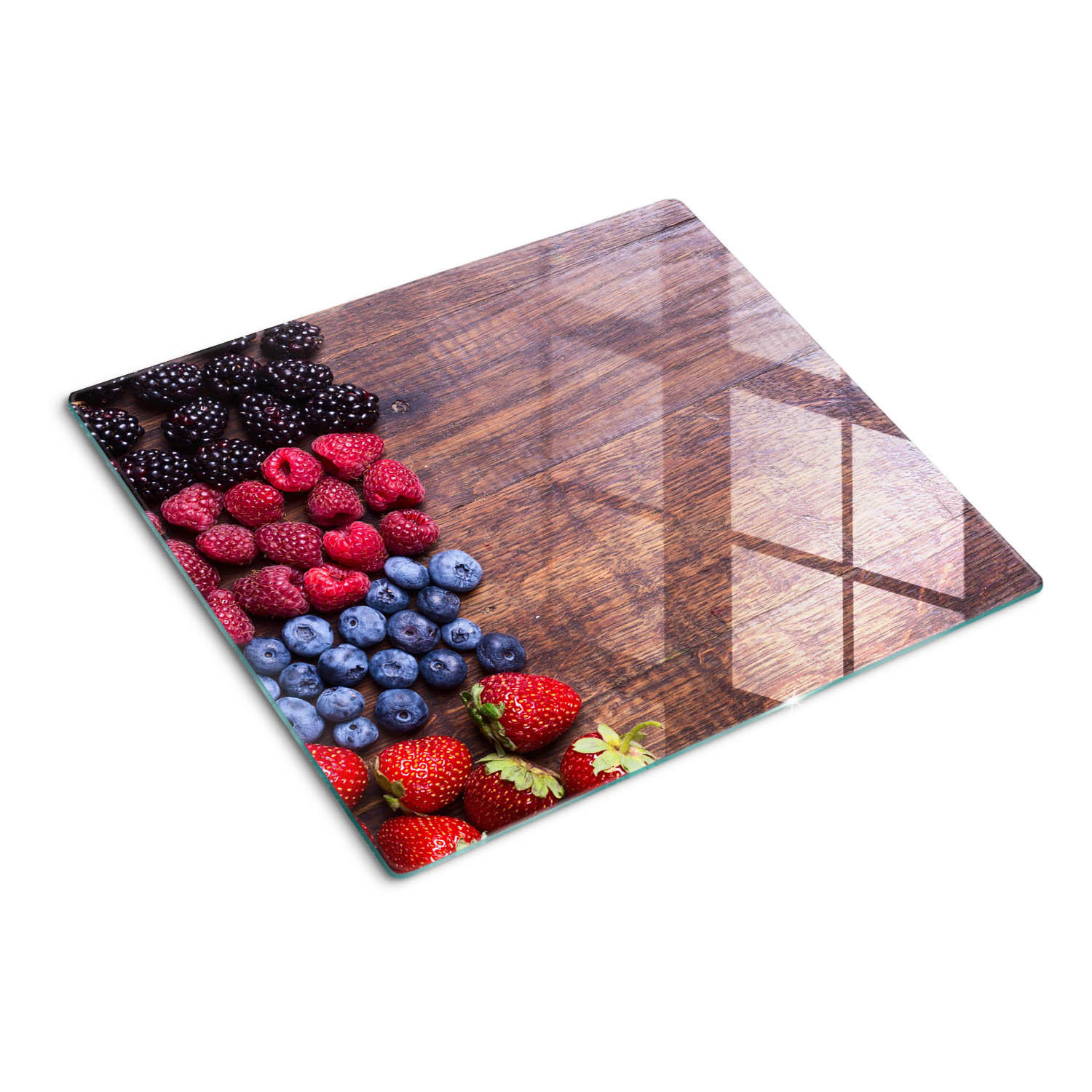 GLASPLATTE 60x52 cm Waldfrüchte - Multicolor, Glas (60/0.4/52cm) - TULUP