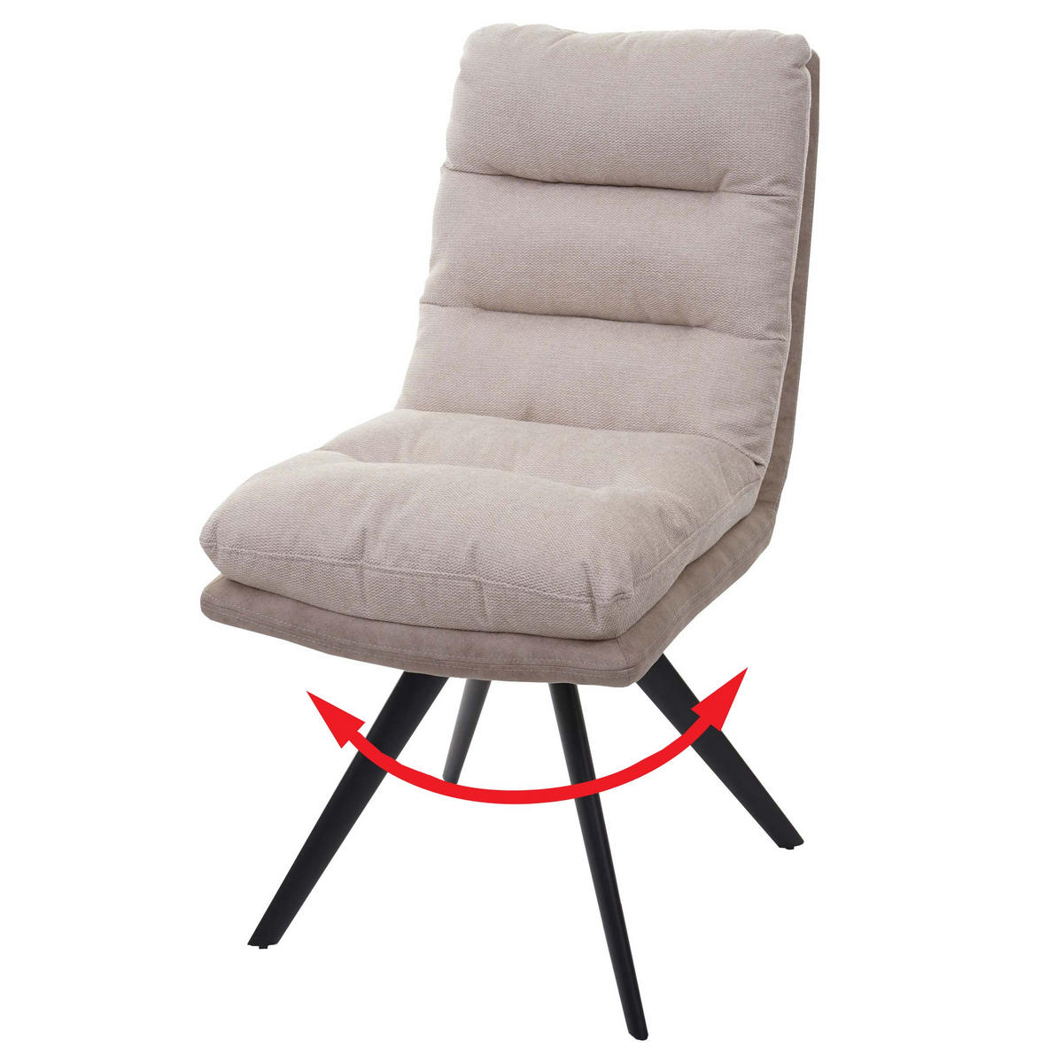 ESSZIMMERSTUHL Cremeweiß - Weiß, Textil (49/93/68cm) - MCW