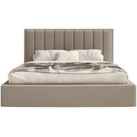 POLSTERBETT Togents Braun mit Veloursbezug, Bettkasten und LED, 140x200 cm - Braun, Textil (140/200cm) - Selsey