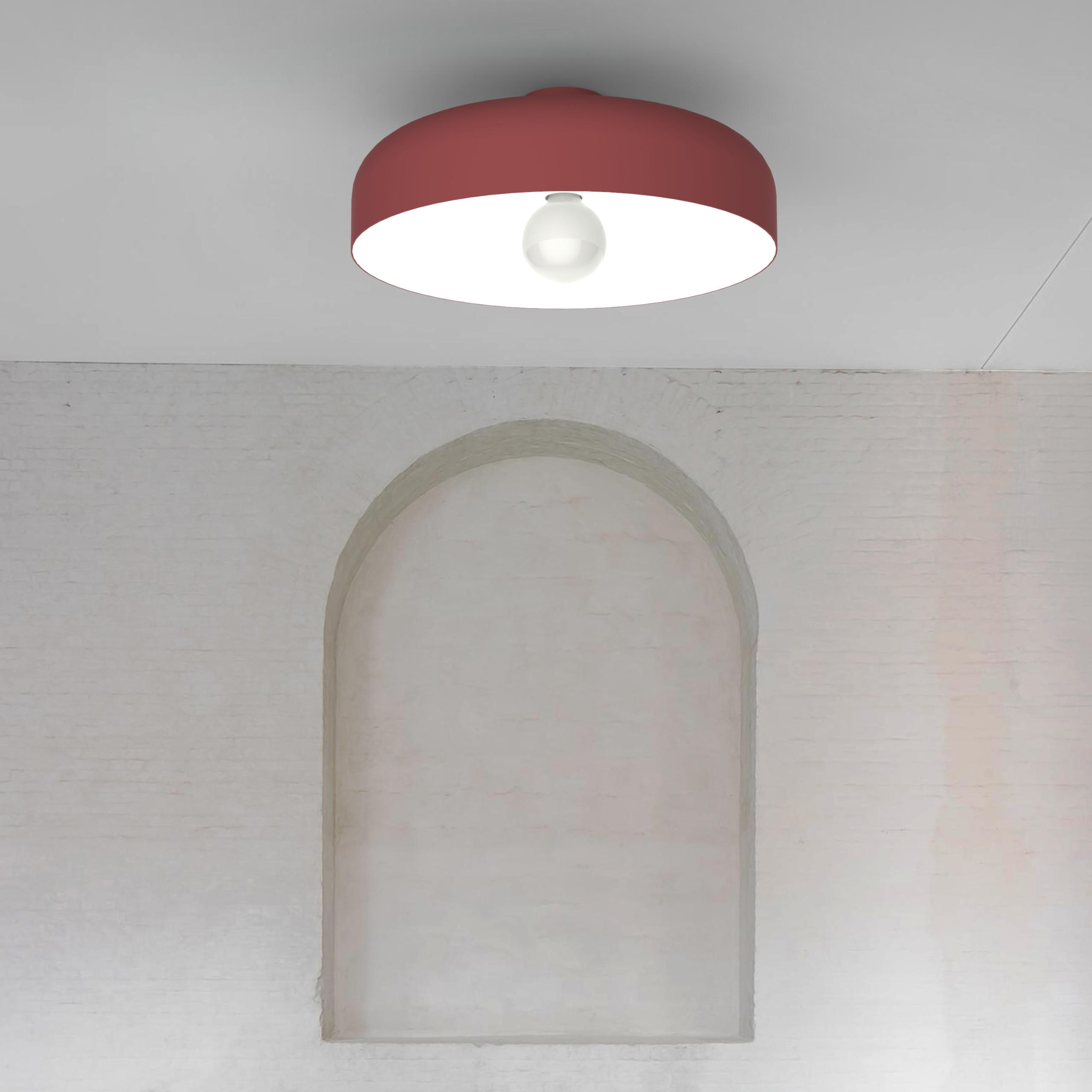 DECKENLEUCHTE - Samtahornfarben, Metall (40/40/12cm) - Lumicom