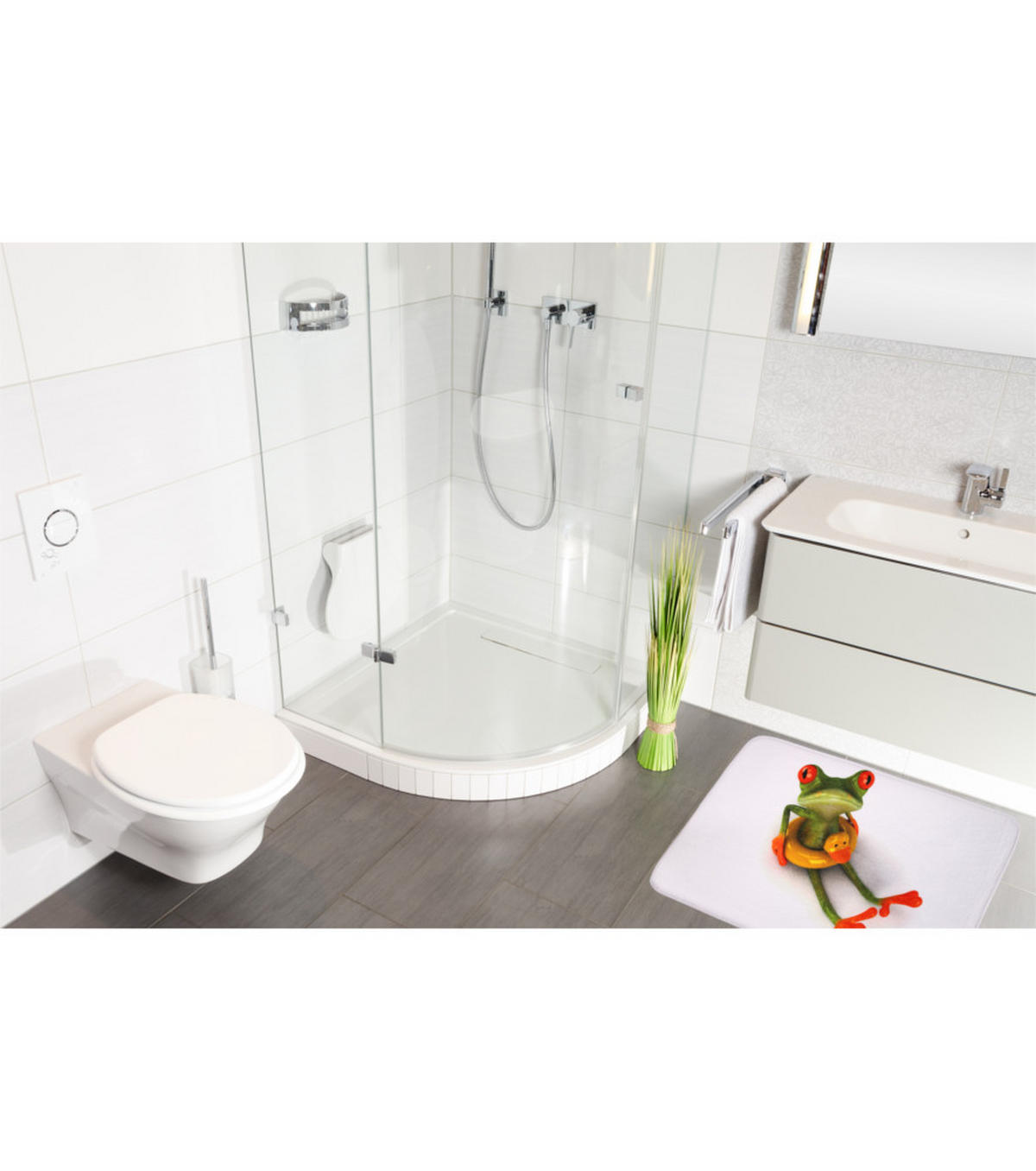 BADTEPPICH Froggy 50 x 80 cm - Grün, Textil (50/80cm) - Sanilo