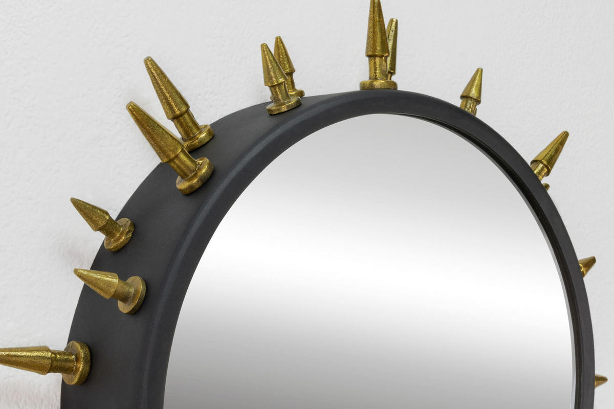 WANDSPIEGEL Gold 52/52 cm - Goldfarben, Metall (52/52/8cm) - KUNSTLOFT