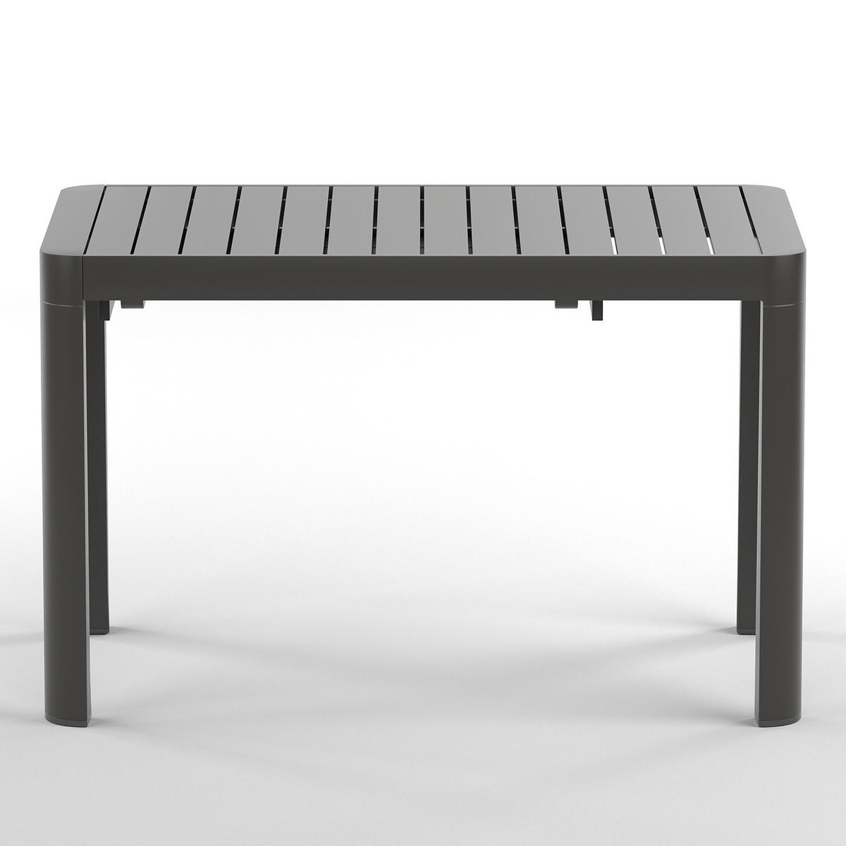 AUSZIEHBARER GARTENTISCH - Aluminium - Anthrazit, Metall (70/117/75cm) - home24