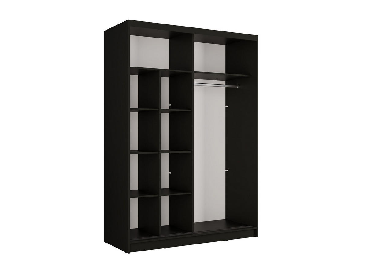 SCHIEBETÜRENSCHRANK ALUNA 10 - 155/215/62 cm 2-Türig Grau Graphite/Artisan Oak - Eiche Artisan/Grau, Holz/Holzwerkstoff (155/215/62cm)