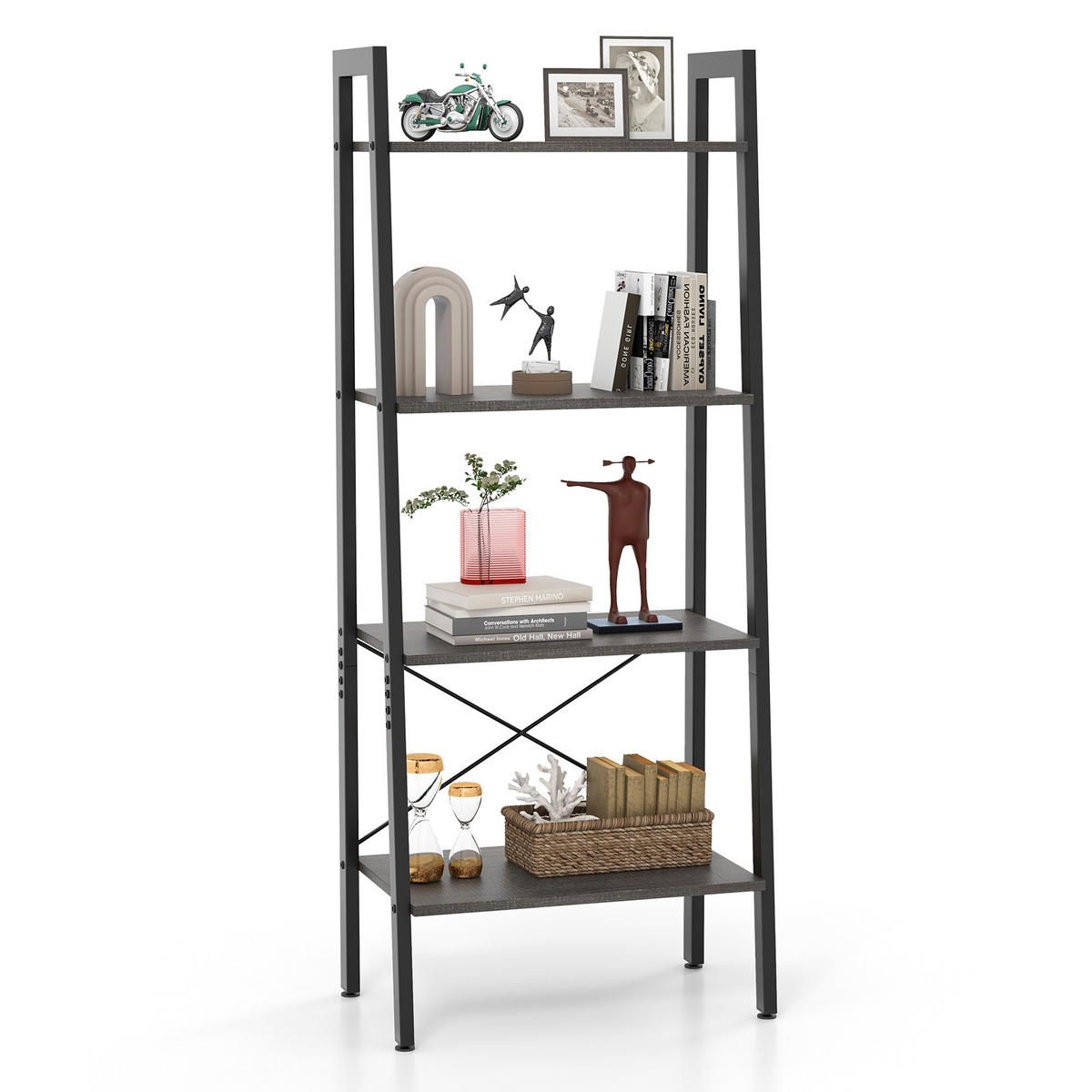 STANDREGAL Braun - Braun, Holz (34/138/56cm) - COSTWAY