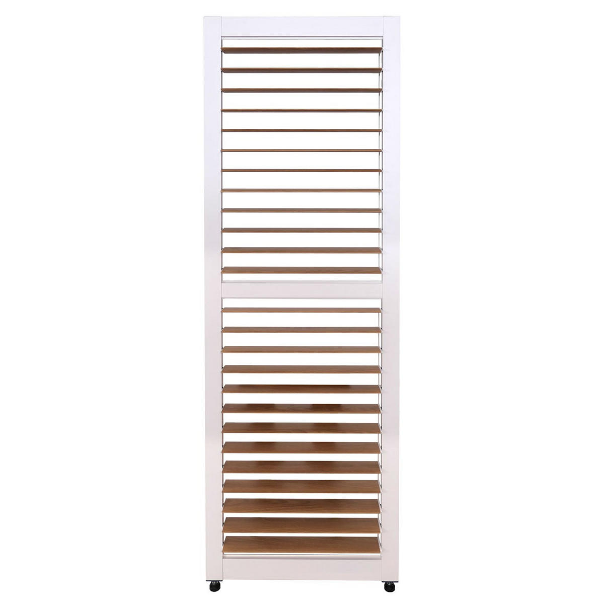 LAMELLENWAND für Pergola 220x68cm Weiß/Holzoptik - Weiß, Metall (68/220/3cm) - BERLINLODGE