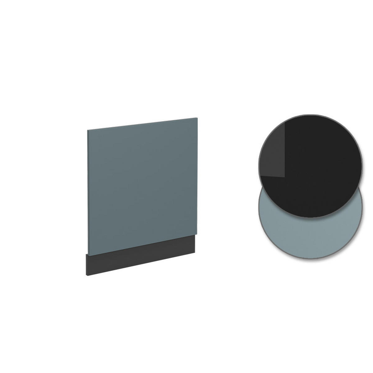 FRONTBLENDE R-Line Blau-Grau 60 cm, AP Eiche - Anthrazit/Blaugrau, Holzwerkstoff (60/57.2/1.6cm) - Vicco