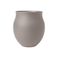 VASE Manufacture Collier Taupe 18 cm - Taupe, Keramik (17.5cm) - Villeroy & Boch