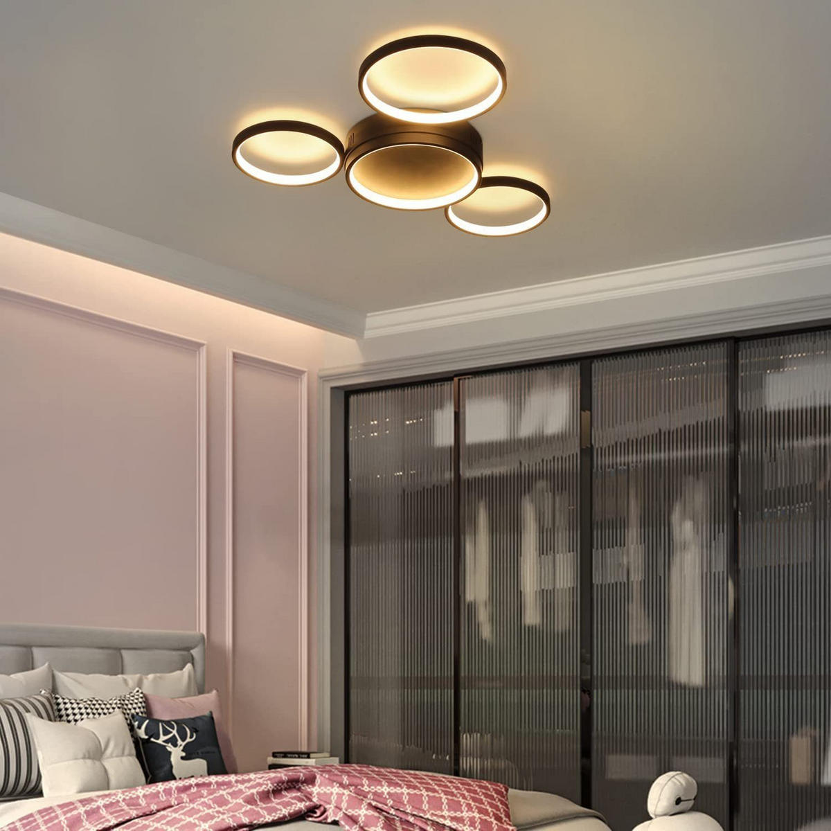 LED-DECKENLEUCHTE Carina 61.5/46.5/6 cm - Schwarz, Metall (61.5/46.5/6.3cm) - ZMH