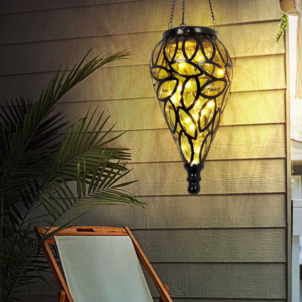 LED AUSSENLEUCHTE Metall Orange - Orange, Metall (13.5/13.5/50cm) - Globo Lighting