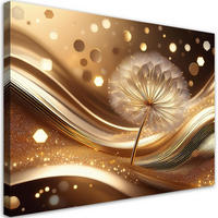 WANDBILD blumen pusteblume glamour - Goldfarben, Textil (60/40cm) - Feeby