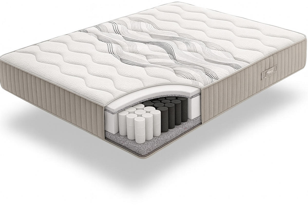 MATRATZE 160x200 Viskofeder H2/H3 30 cm - Weiß, Textil (160/200cm) - Simpur