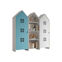 REGALSCHRANK Set Kania 173x37x171 MDF Weiß /Bunt - Blau/Weiß, Holzwerkstoff (173/171/37cm) - 58aufmkessel