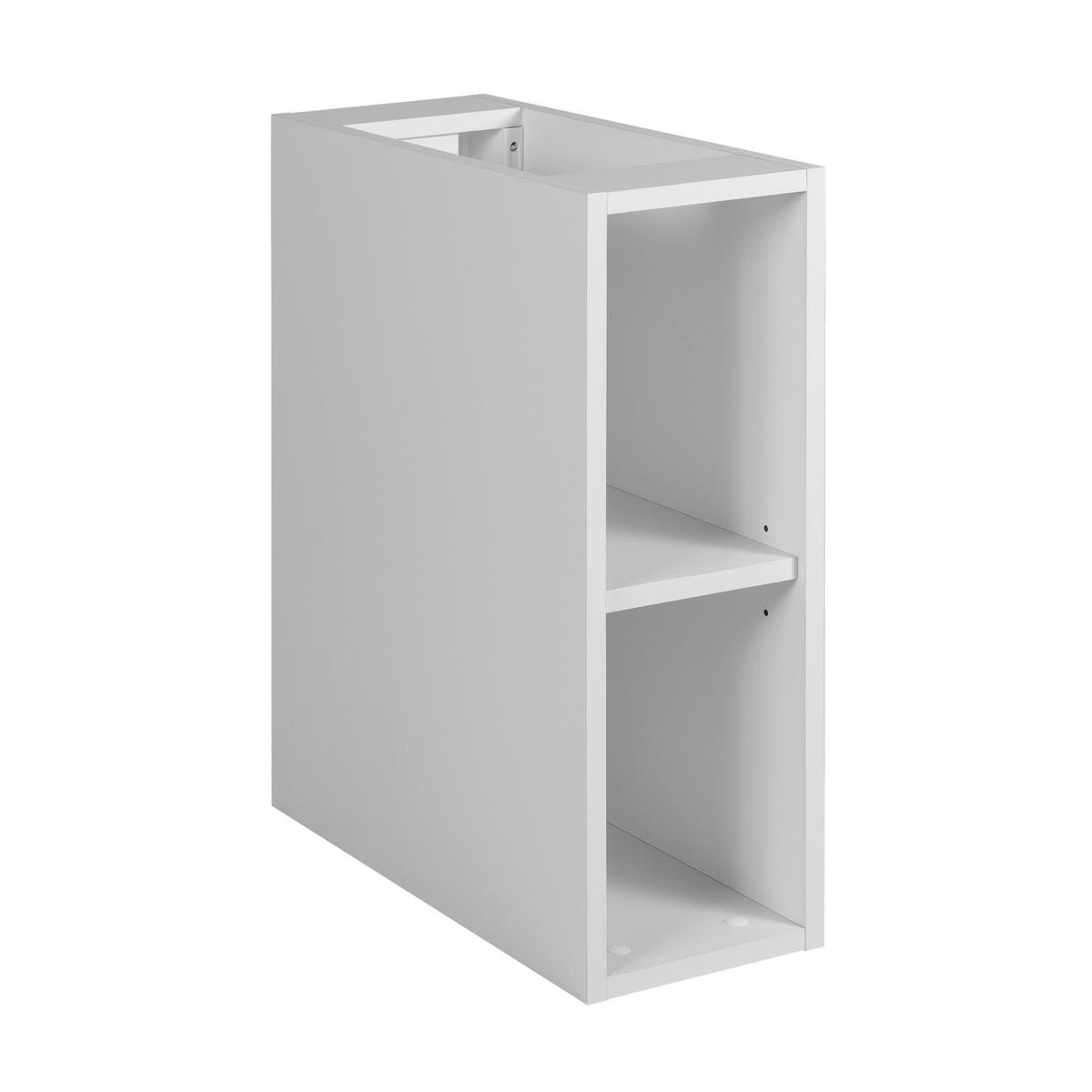 WASCHBECKUNTERSCHRANK FLOW mit Regal + Platte Schwarz matt 120/57/46 cm - Schwarz, Holzwerkstoff (120/57/46cm) - Rodan