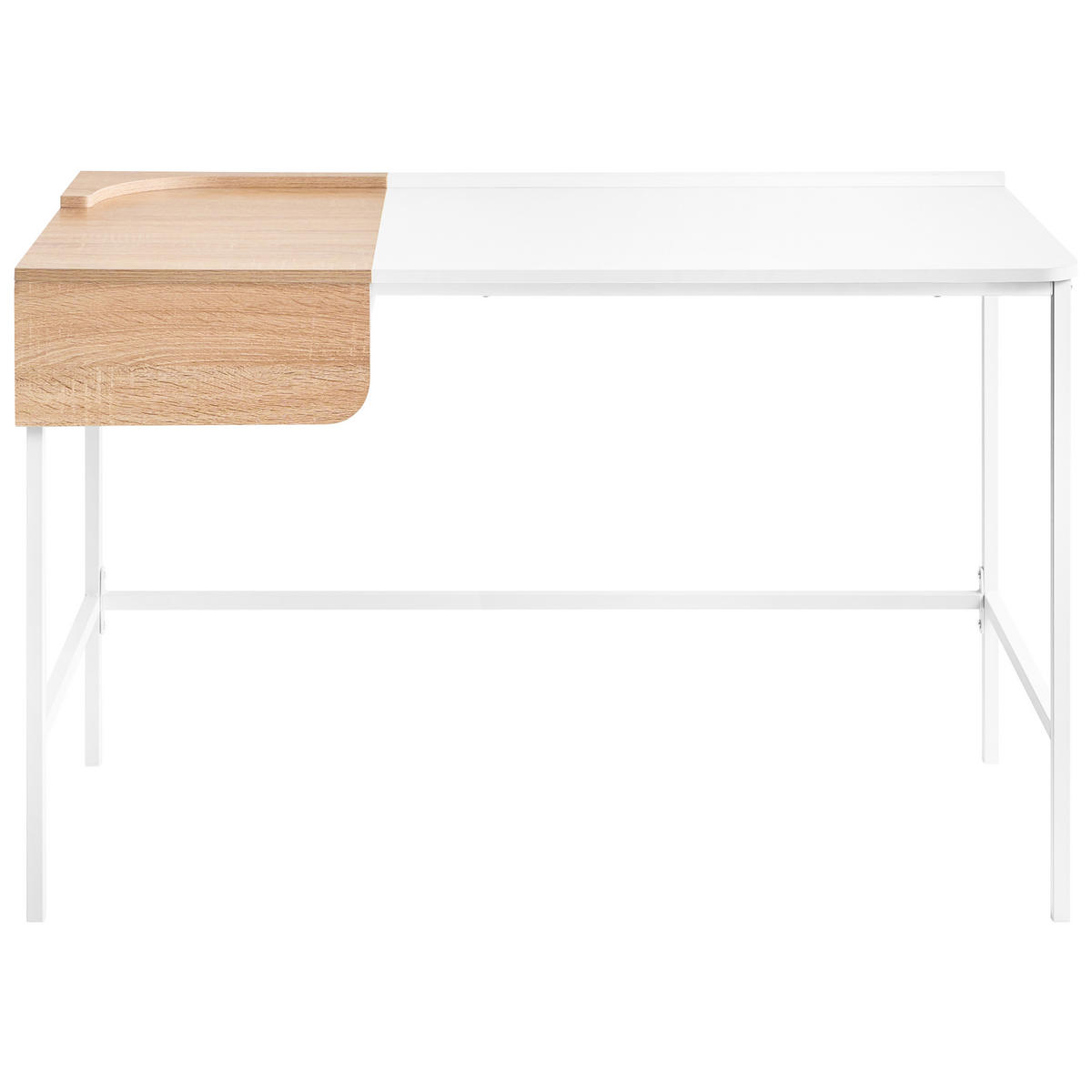PSACÍ STŮL Bílý 120/60 cm Ocate - bílá, kompozitní dřevo (60/120/76cm) - Beliani