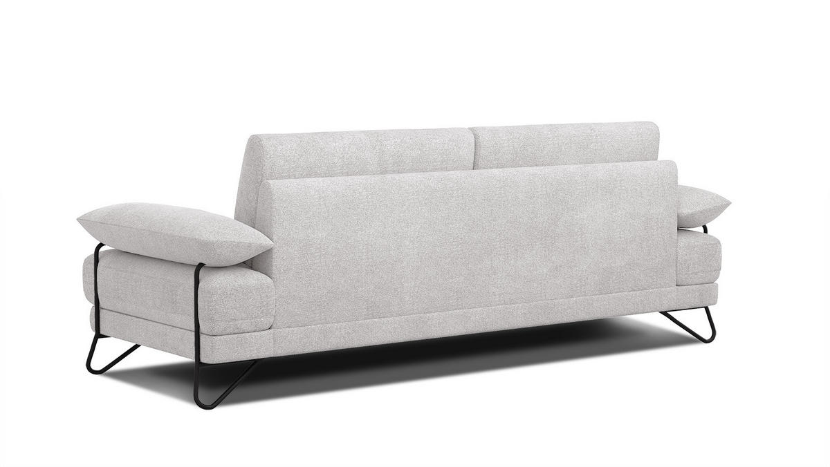 SOFA LORI 3-Sitzer, creme - Creme/Schwarz, Holzwerkstoff/Textil (245/87/96cm) - Courtois Laville