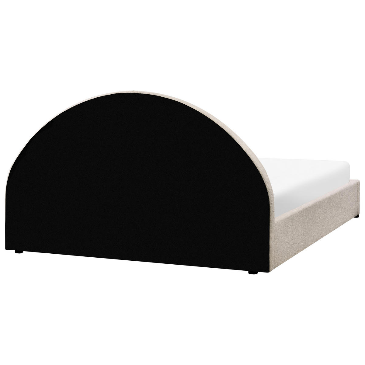 BETT mit Stauraum 180/200 cm Cremeweiß Chadenet - Weiß, Textil (180/200cm) - Beliani