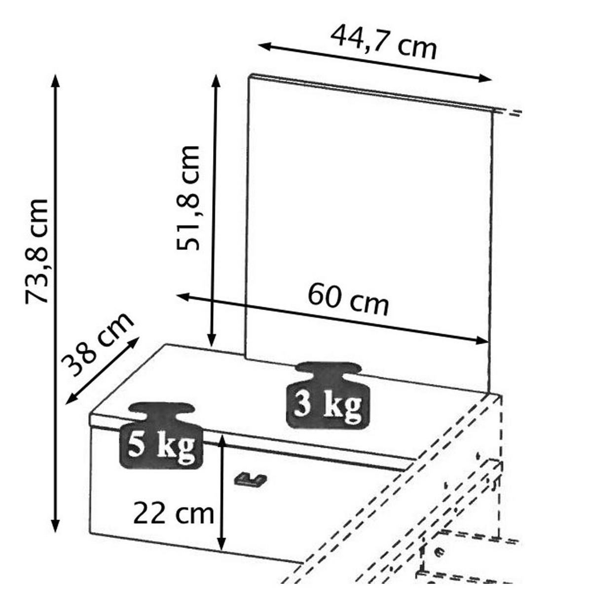 DOPPELBETT MIT NACHTKONSOLEN Roma Eiche ribbeck / dunkelgrau 298 / 207 / 90cm - Eichefarben/Schwarz, Holz/Holzwerkstoff (160/200cm) - Feldmann-Wohnen