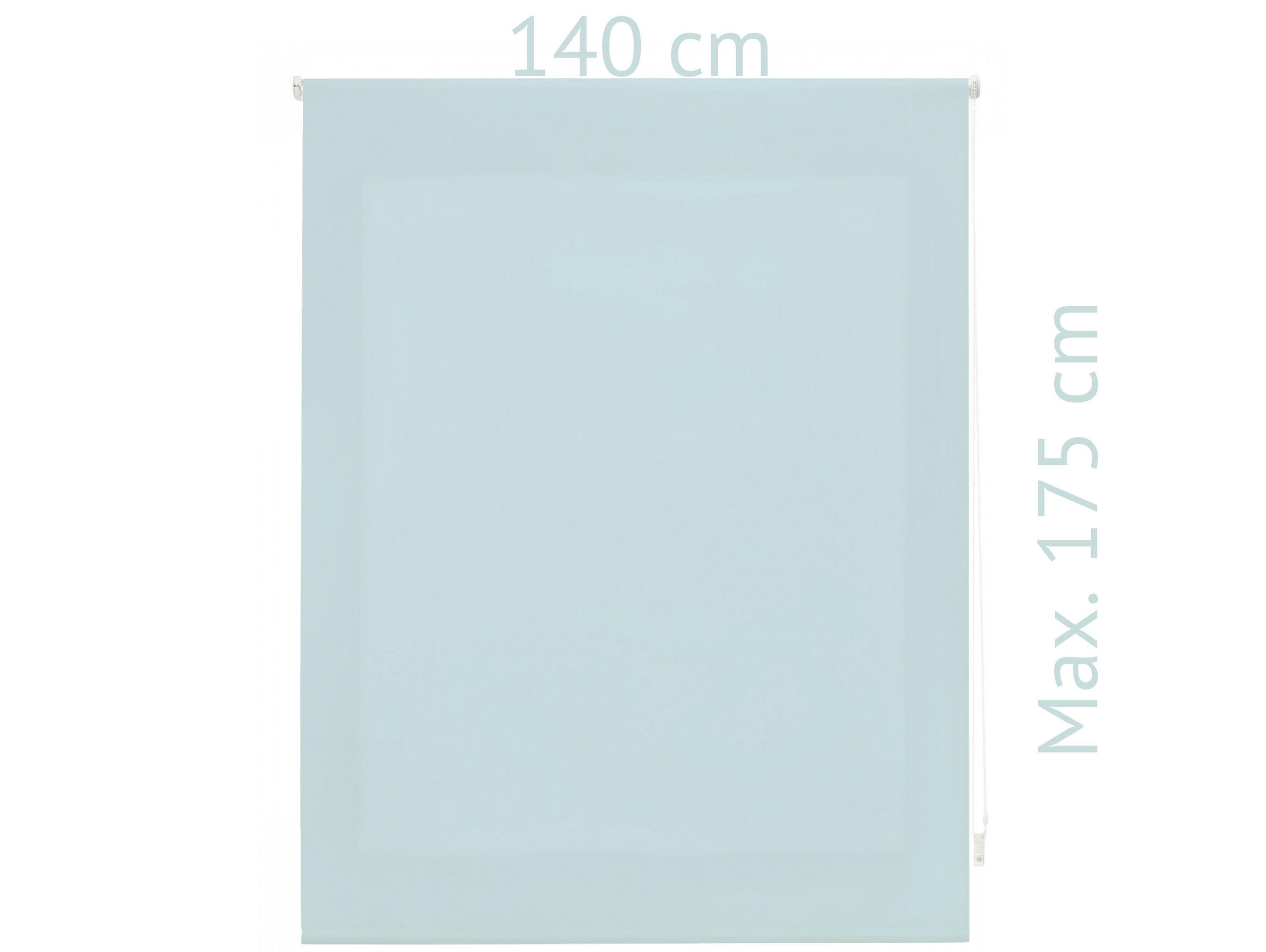 ROLLO Polyester Transluzent Hellblau 140x175 - Hellblau, Textil (140/175/1cm) - Purline