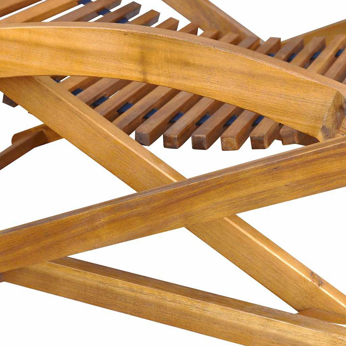 LIEGESTUHL Mit Fussteil Massivholz Akazie - Braun, Holz (70/69/150cm) - vidaXL