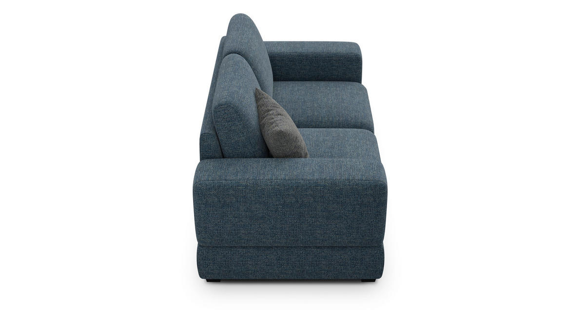 SOFA OTTO 2-Sitzer, marineblau - Blau/Schwarz, Holz/Textil (171/89/98cm) - Courtois Laville